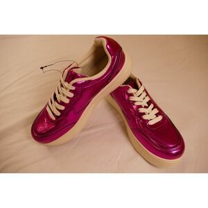 Metallic Pink Platform Sneakers Forever 21 Fashion Shoes punk, dance‎ minimalist